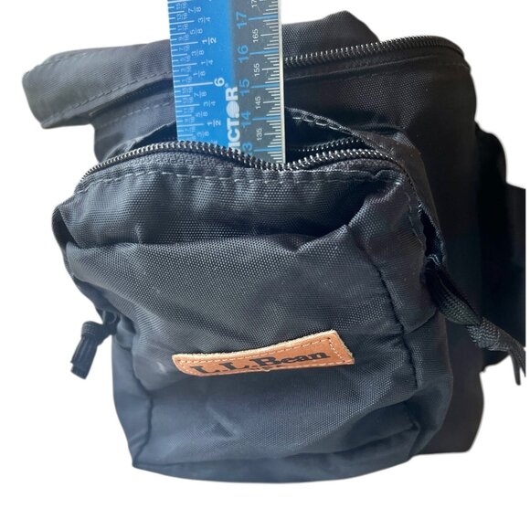 L.L. Bean Camera Case Padded Black Nylon Bag Elastic and Hook & Loop Straps - Picture 3 of 16